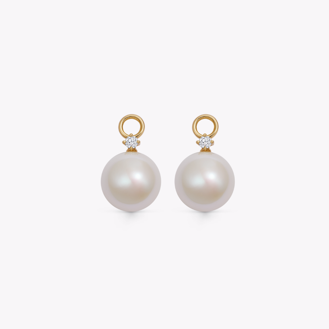 Pearl and Diamond Accent Detachable Drops