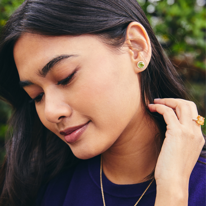 Grace Peridot and Diamond Stud Earrings – Kiki McDonough
