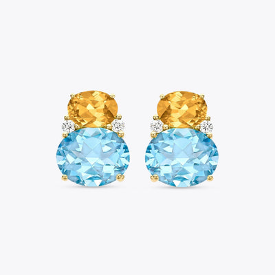 Special Editions Beryl, Morganite and Diamond Loop Earrings