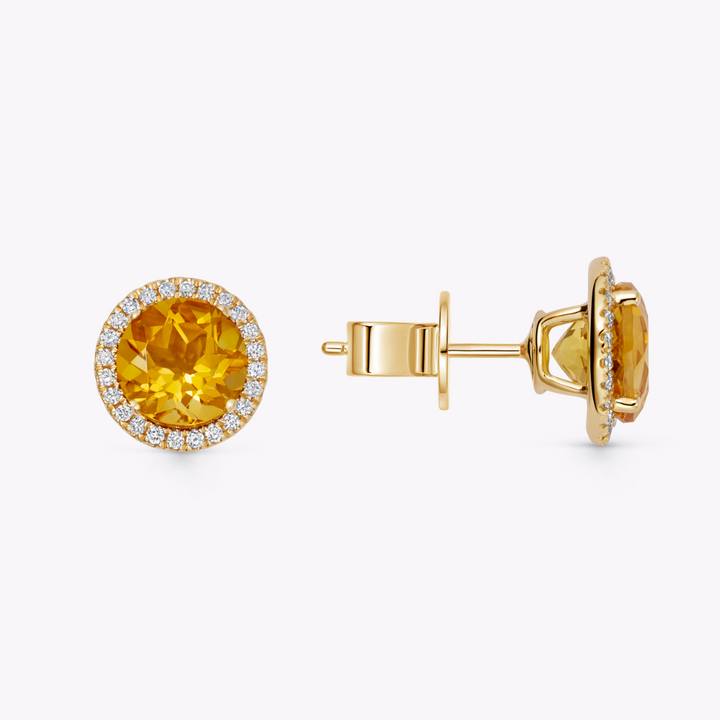 【KIKI McDONOUGH】GRACE◆18ctイエローゴールド◆ミニリング Grace Citrine and Diamond Stud Earrings – Kiki McDonough