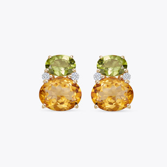 Special Editions Yellow Beryl and Diamond Long Drop Earrings