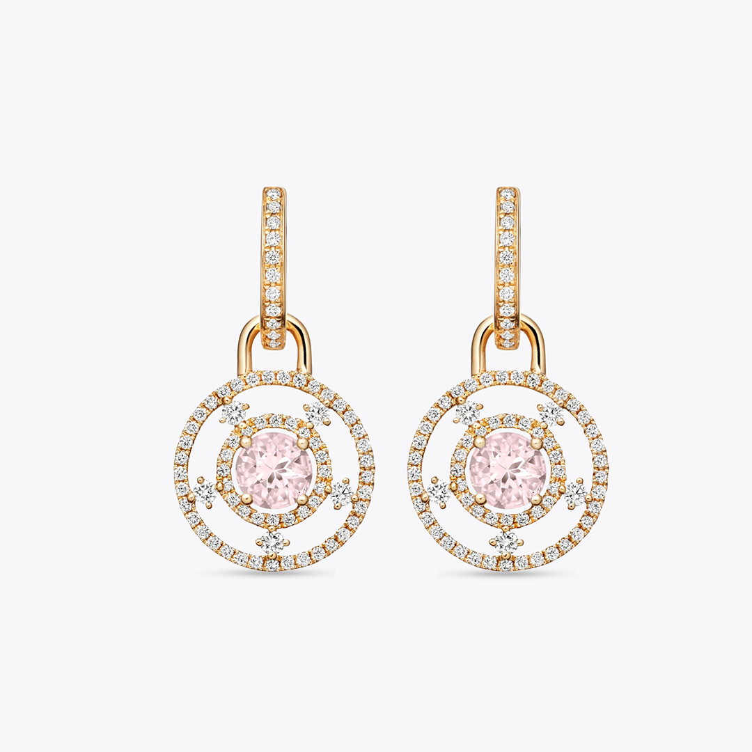 Apollo Morganite and Diamond Detachable Earrings