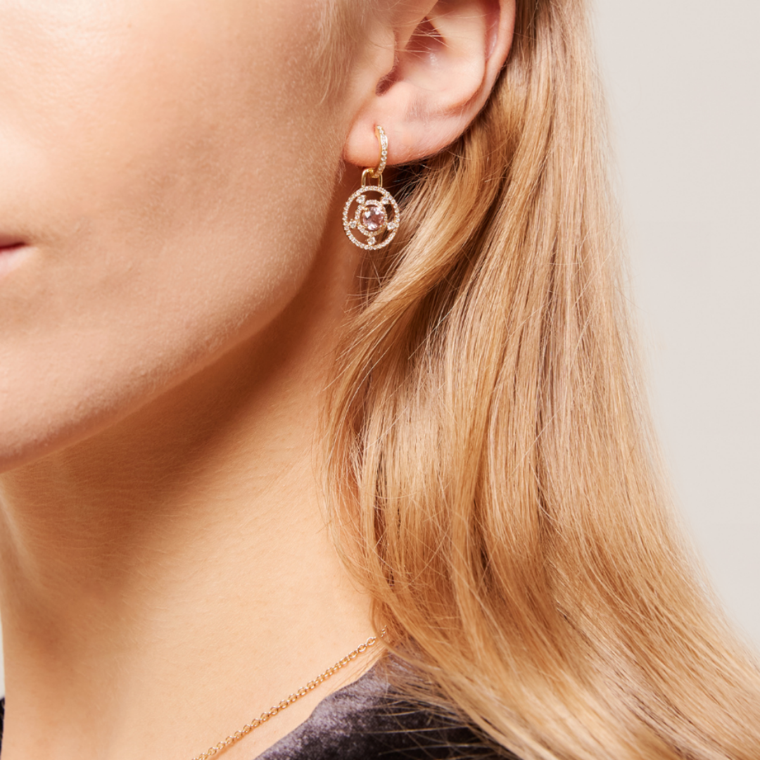 Apollo Morganite and Diamond Detachable Earrings