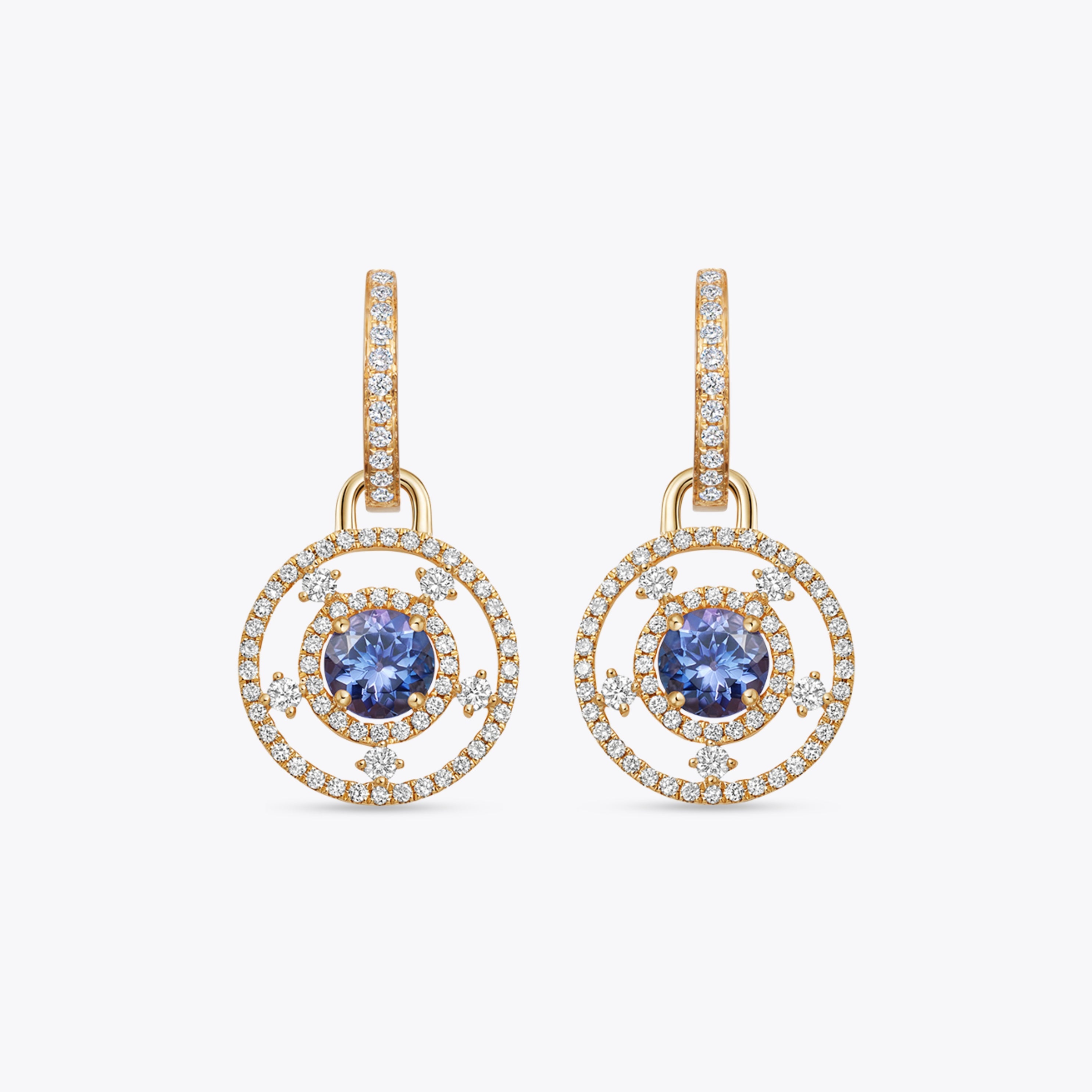 Apollo Tanzanite and Diamond Detachable Earrings