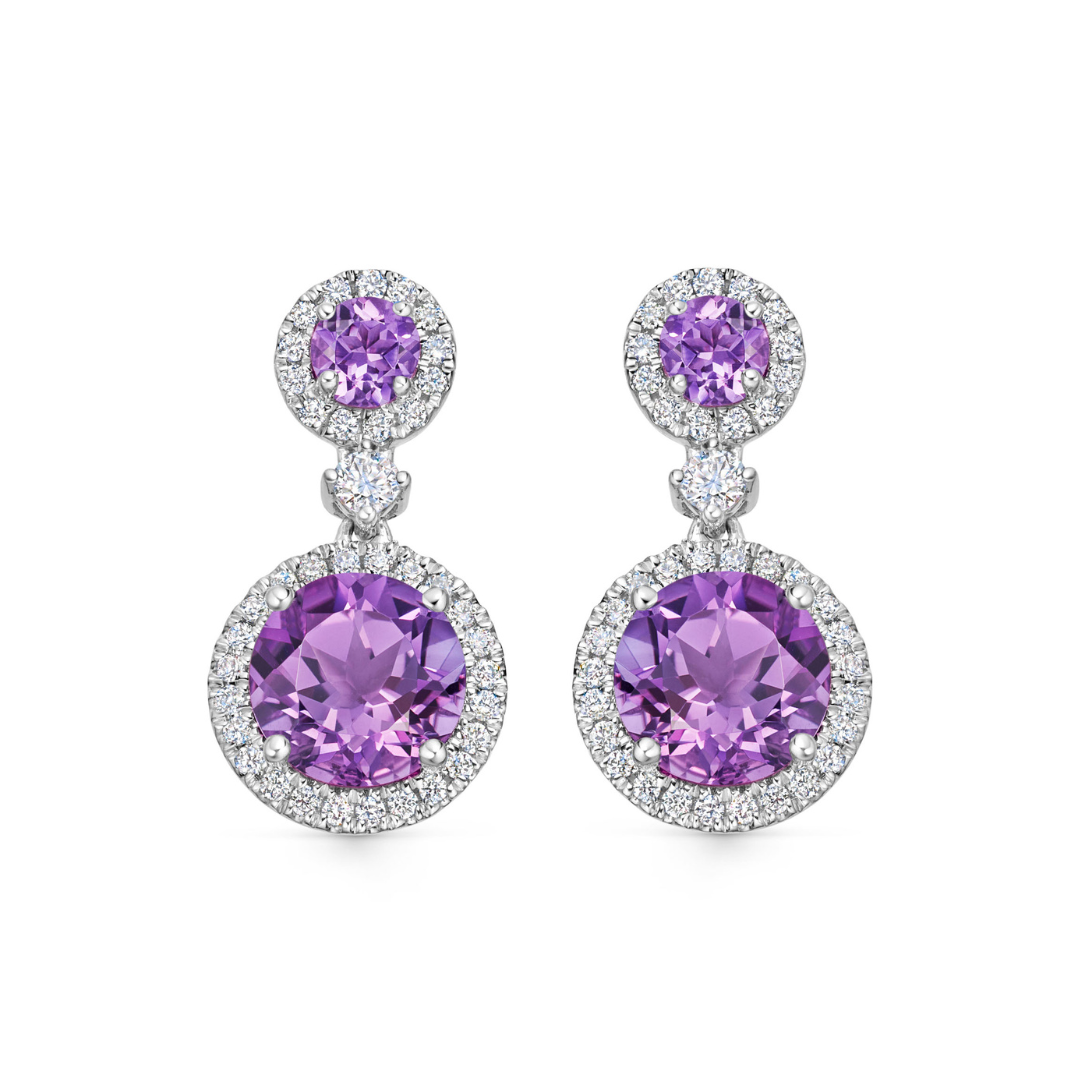 Grace Double Amethyst and Diamond Earrings – Kiki McDonough