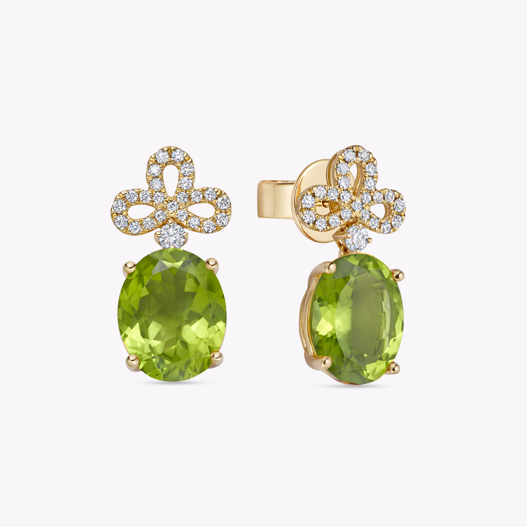 Special Editions Peridot and Diamond Earrings