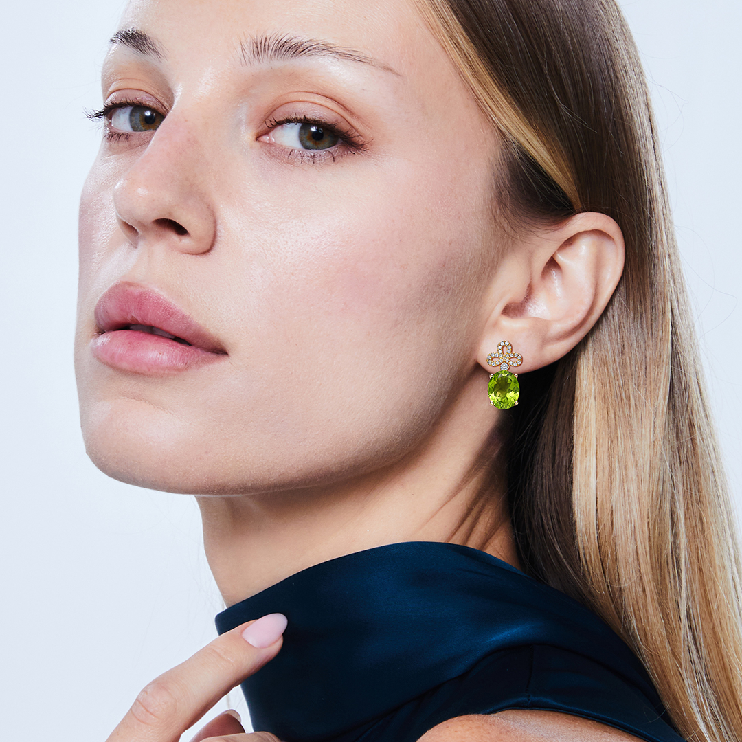 Special Editions Peridot and Diamond Earrings