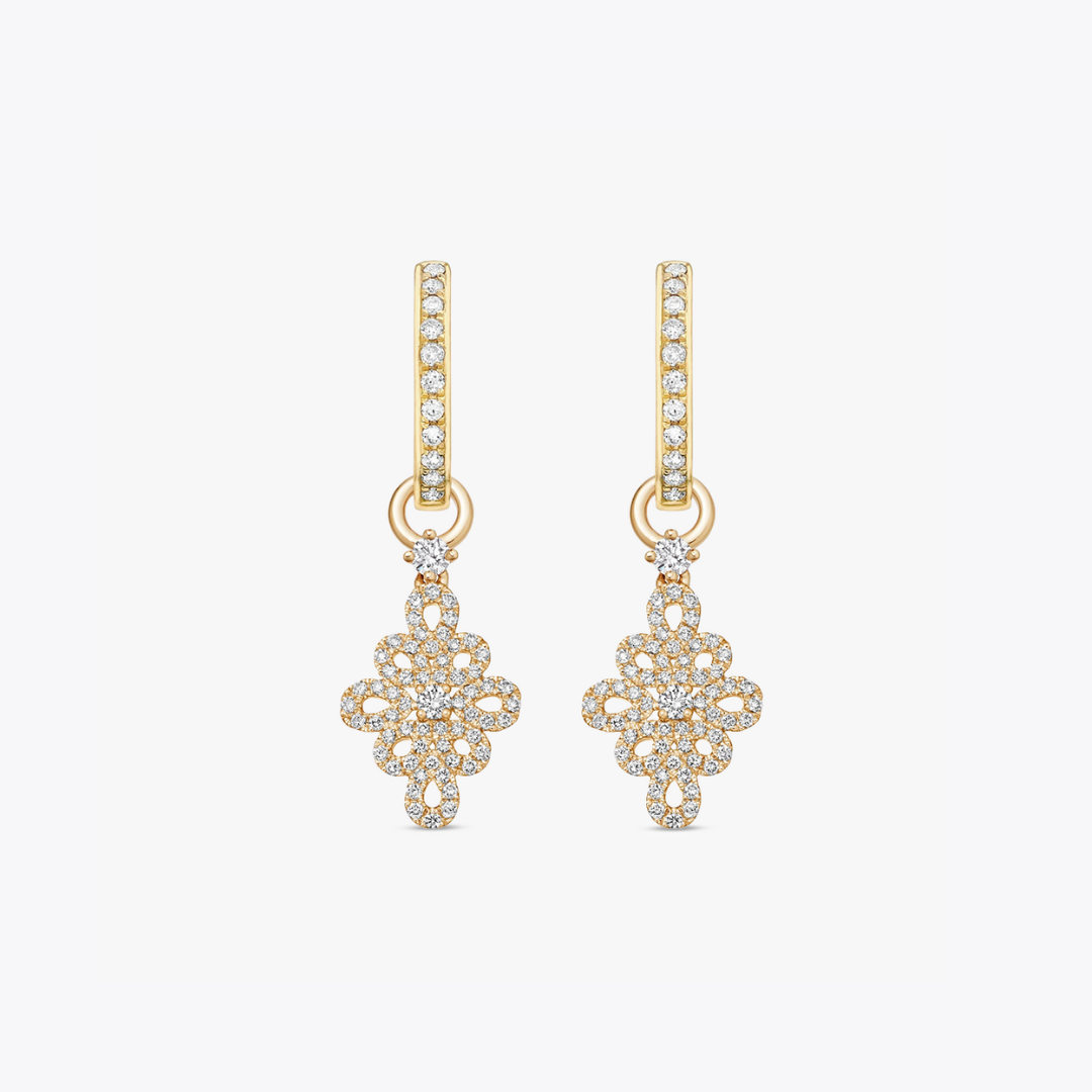 Lace Diamond Detachable Earrings