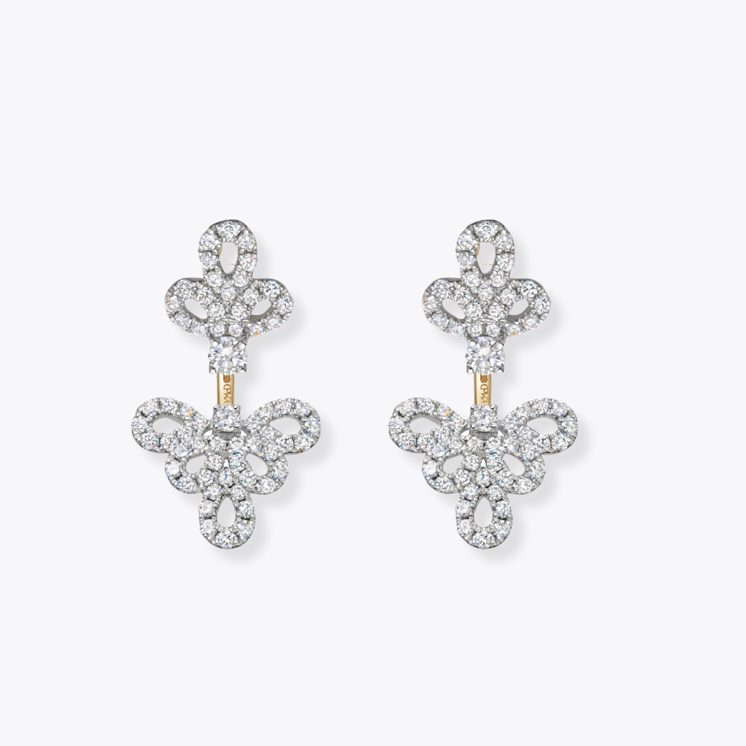 Lace Pave Diamond Ear Jackets