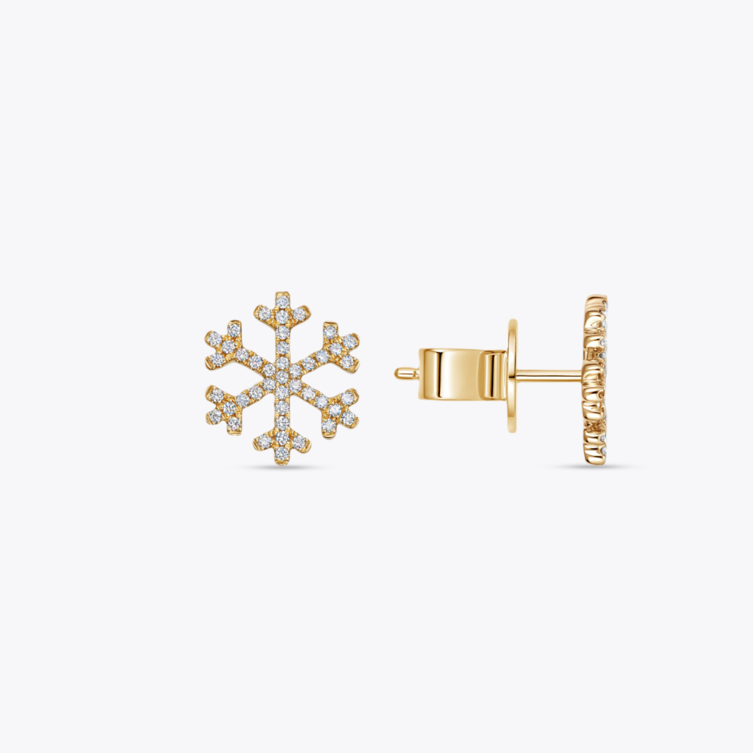 Snowflake diamond earrings top