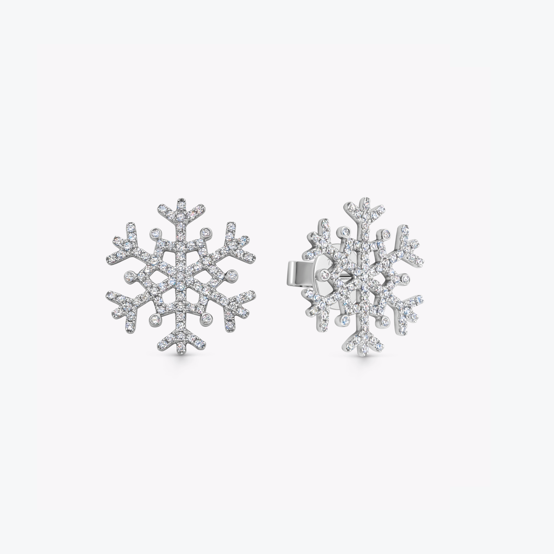 Snowflake Diamond Earrings