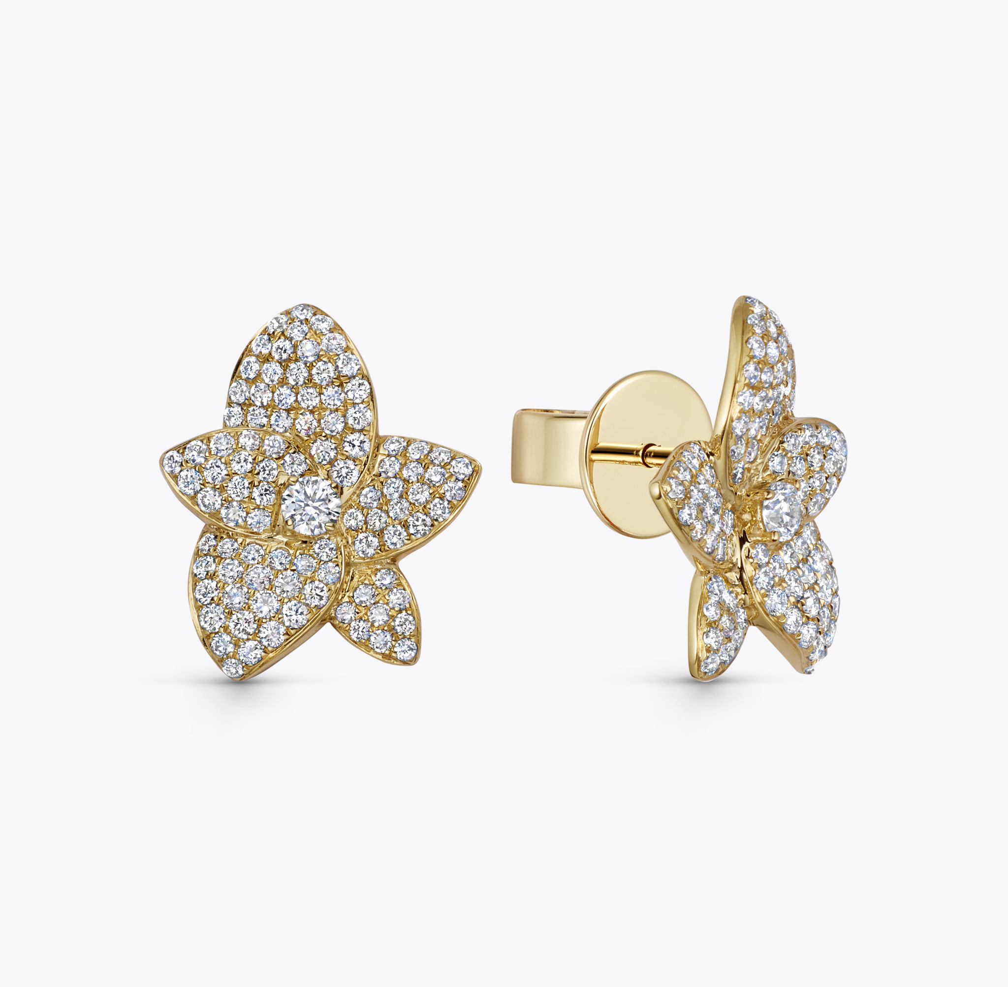 Lauren Full Diamond Foliage Earrings