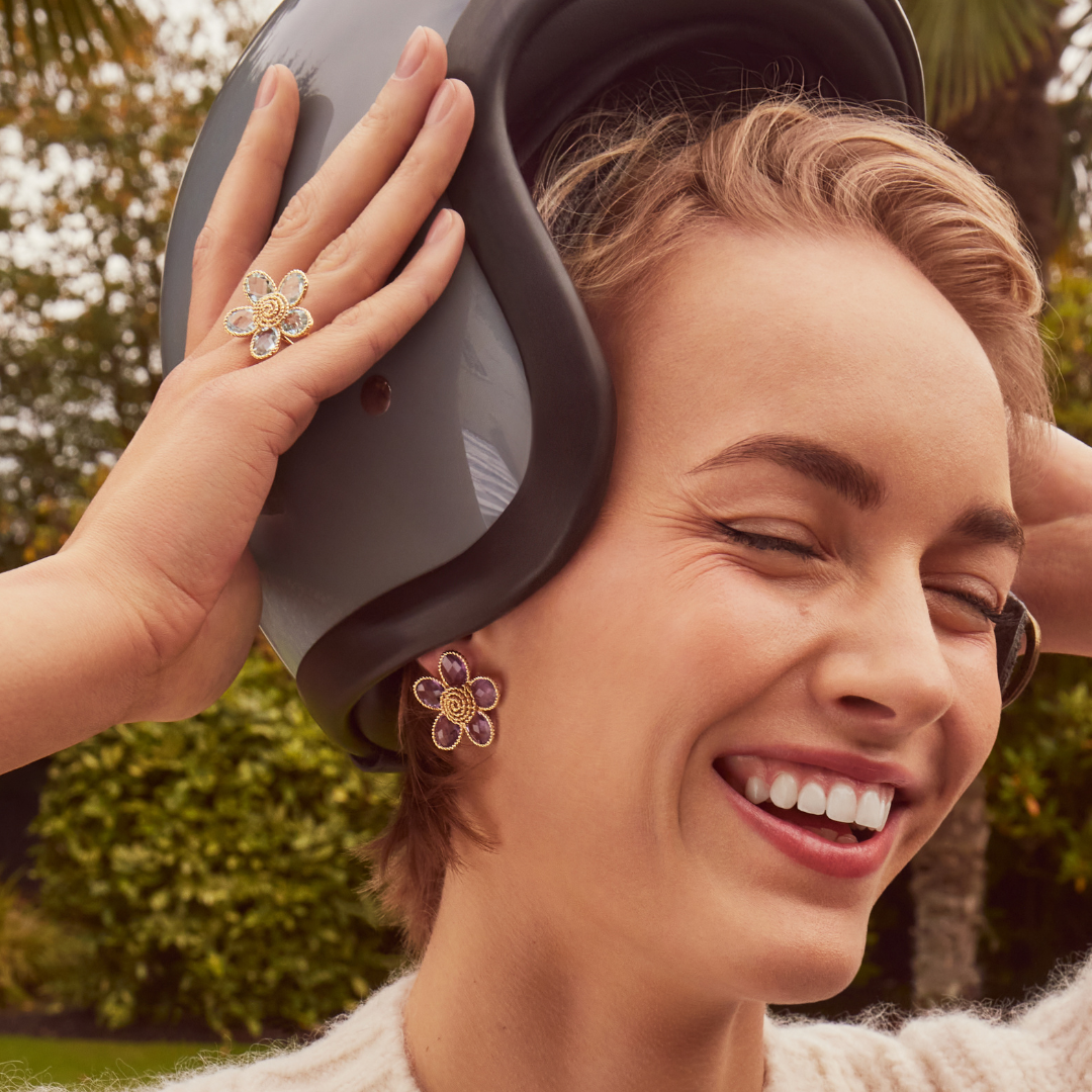 Florence Amethyst Flower Earrings