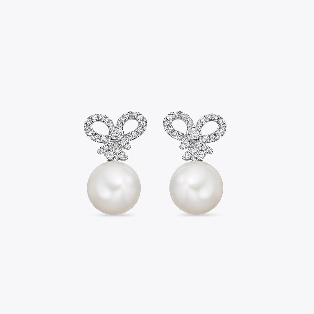 Pearl and Diamond "Eva" Earrings