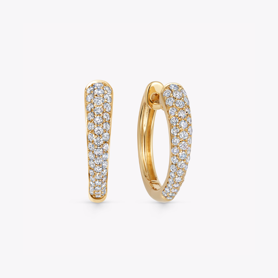 Kiki Hoops Diamond Large Tapered