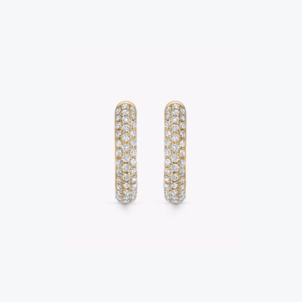 Kiki Hoops Wide Diamond Pavé