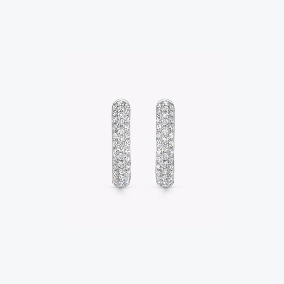 Kiki Hoops Wide Diamond Pavé