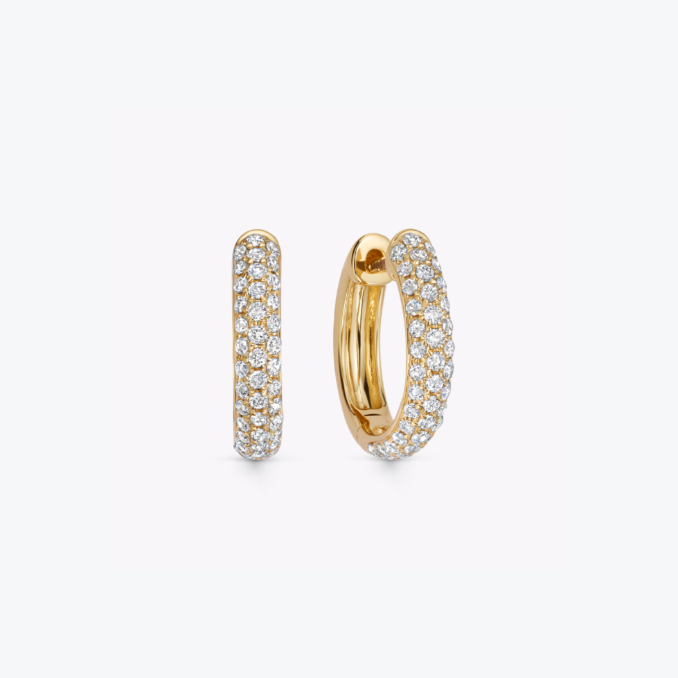 Kiki Hoops Wide Diamond Pavé