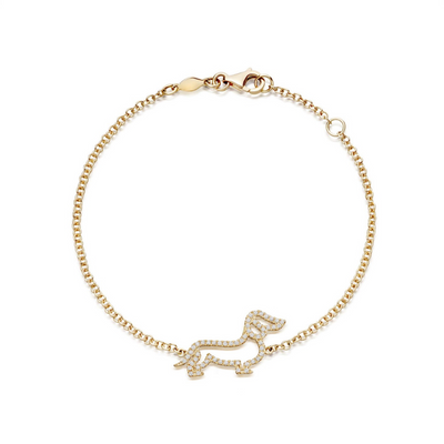Memories Diamond Dachshund Bracelet