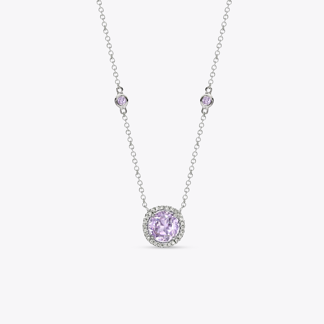 Grace Amethyst Diamond Necklace