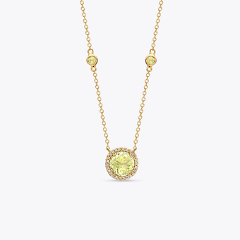 Grace Lemon Quartz and Diamond Necklace