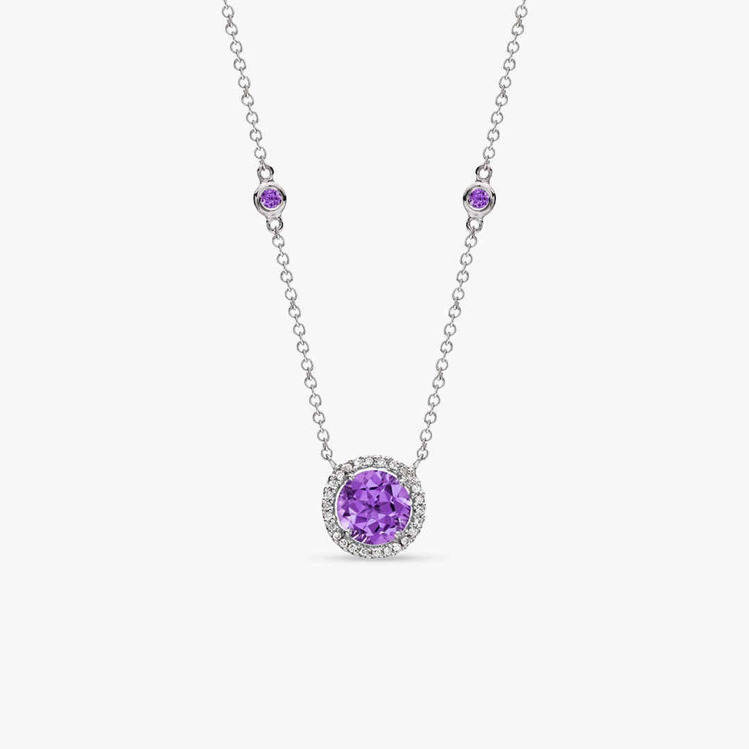 Grace Amethyst Diamond Necklace