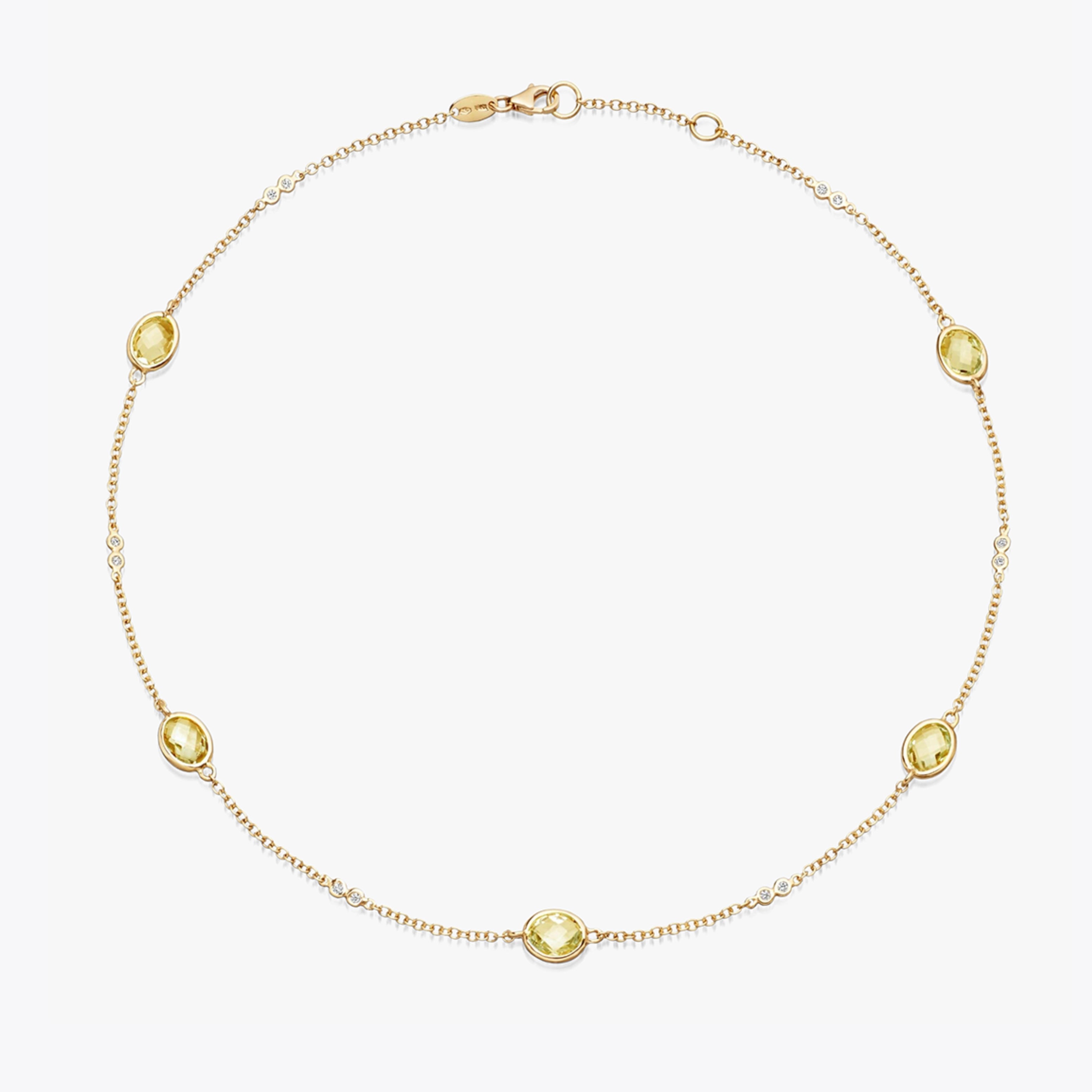 Kiki Classics Citrine and Diamond Necklace