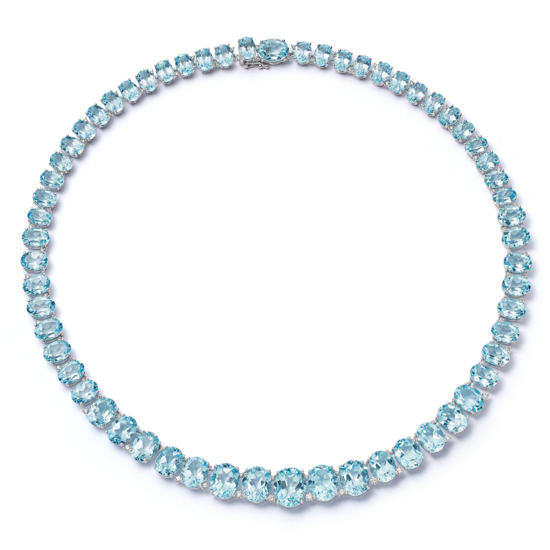 Signatures Blue Topaz and Diamond Necklace – Kiki McDonough