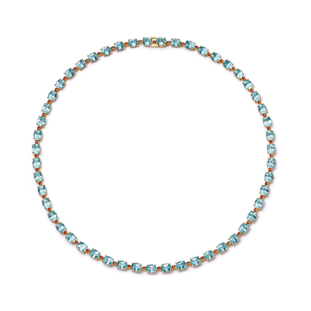 Blue Topaz and Fire Opal Necklace – Kiki McDonough