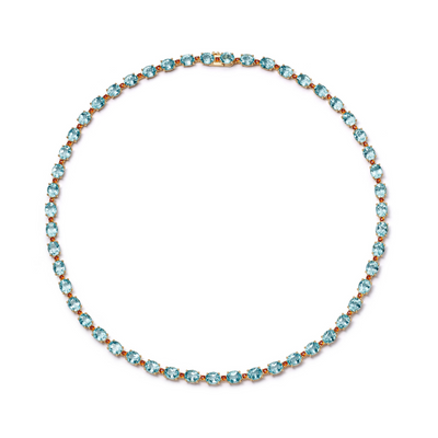 Special Editions Blue Topaz Necklace and Fire Opal Necklace