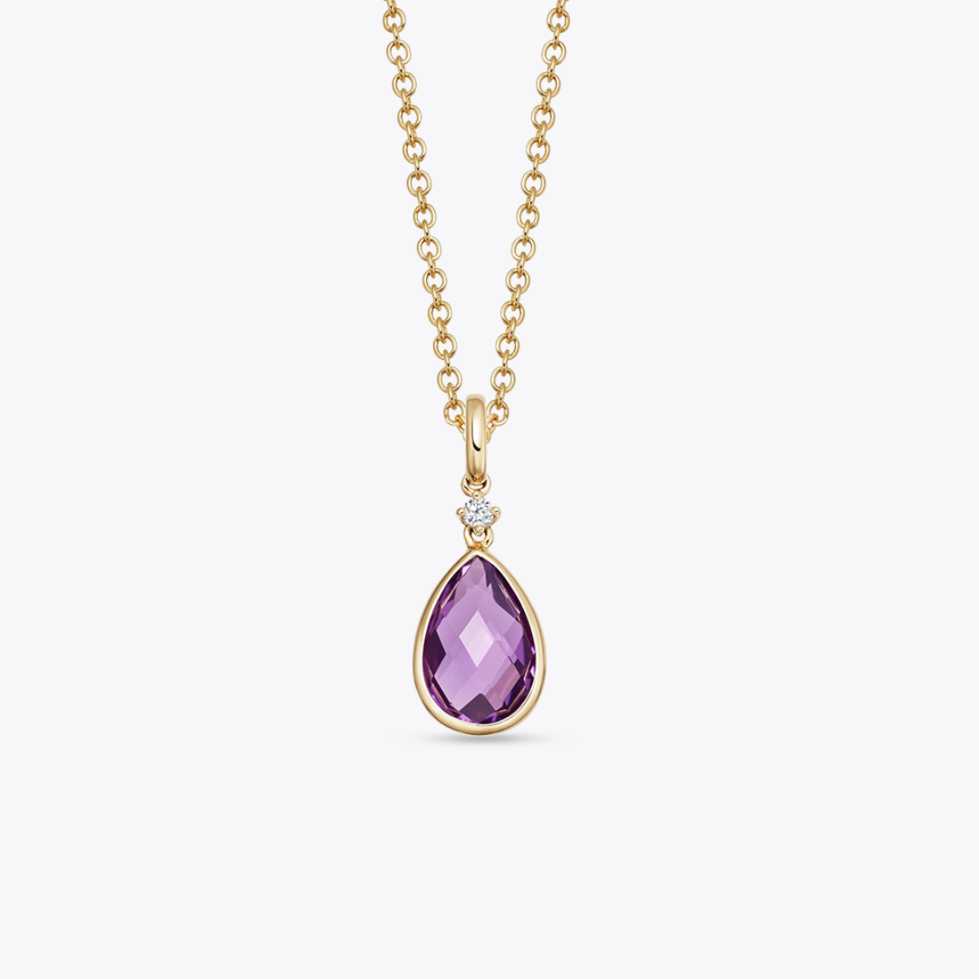 Kiki Classics Amethyst Pear Drop Pendant