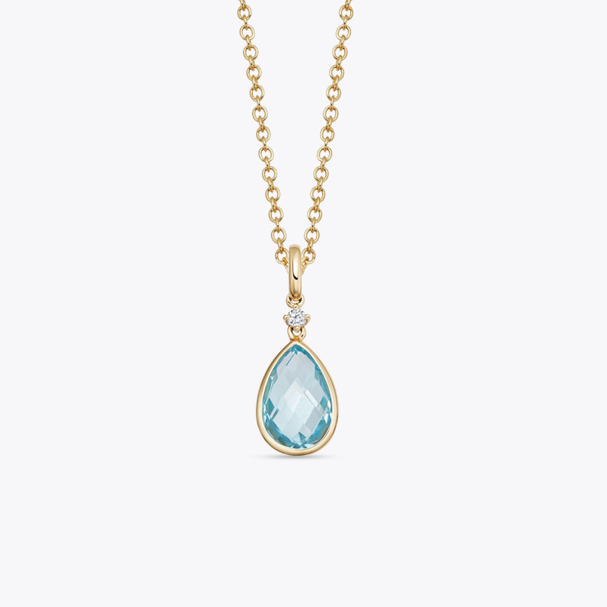 Classics Topaz Pear Drop Pendant Necklace