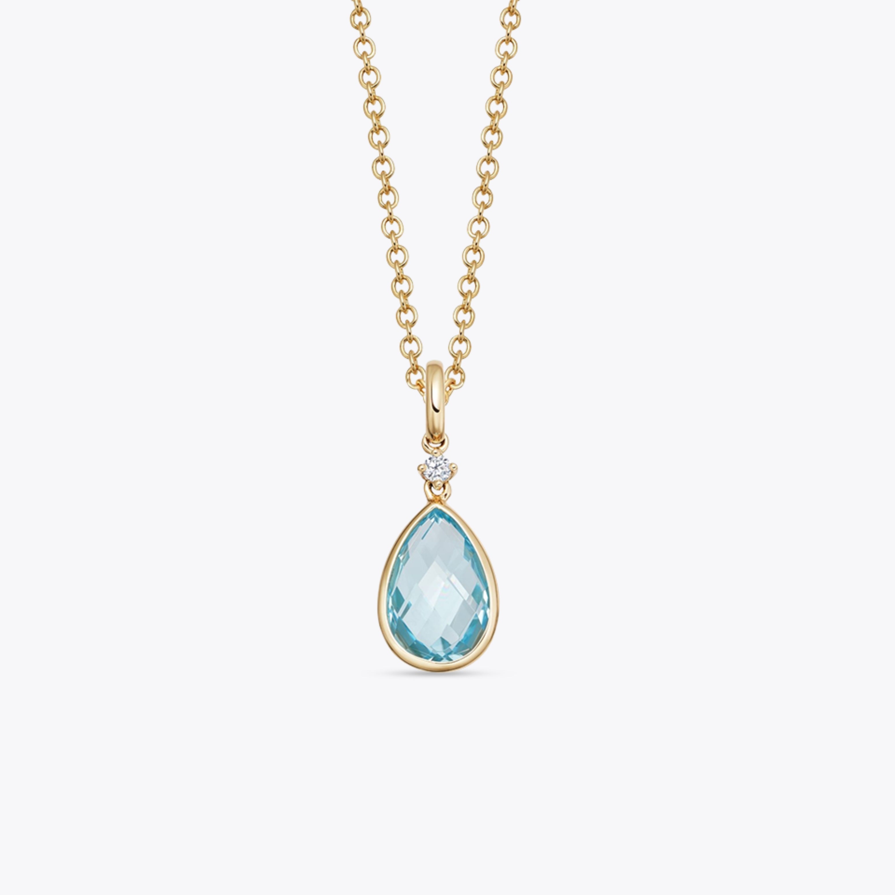 Kiki Classics Blue Topaz Pear Drop Pendant
