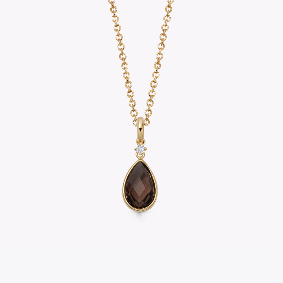 Kiki Classics Smoky Quartz Pear Drop Pendant
