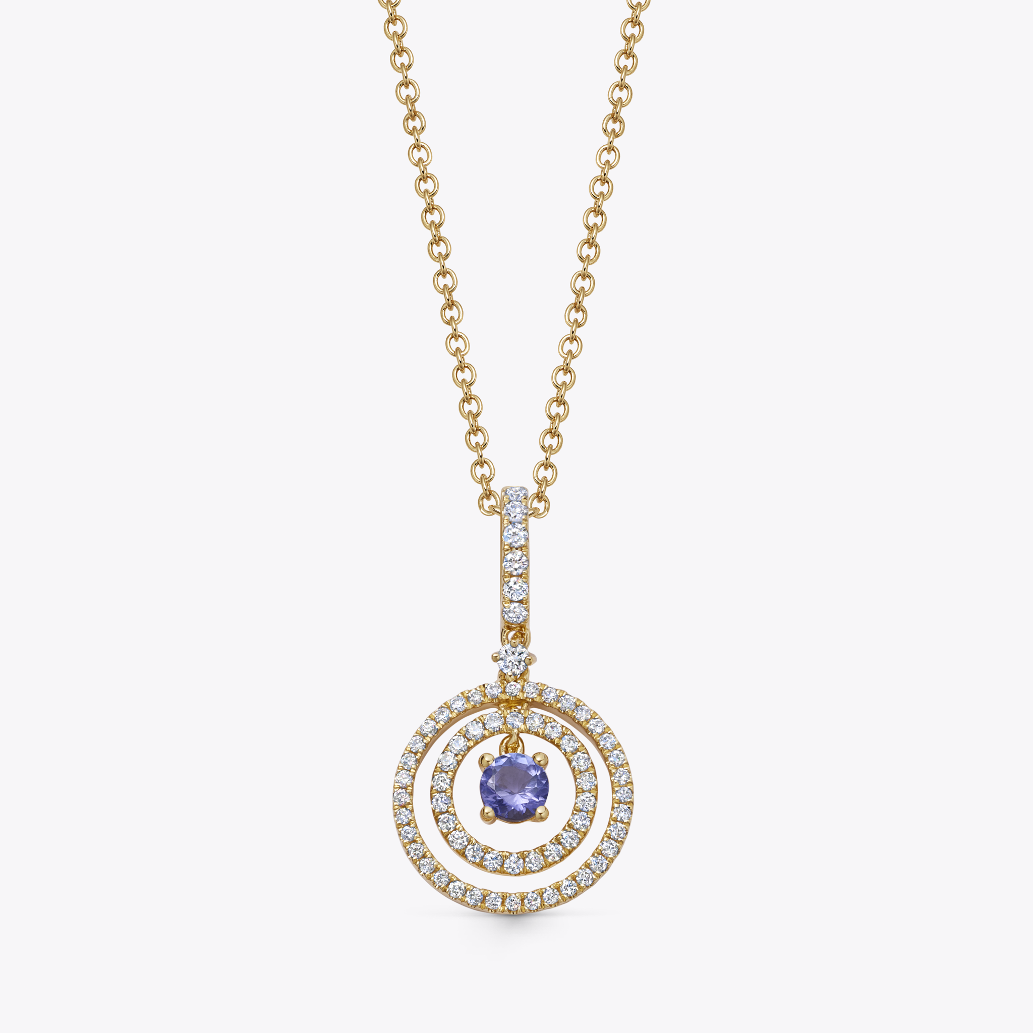 Birthstones December Tanzanite and Diamond Pendant