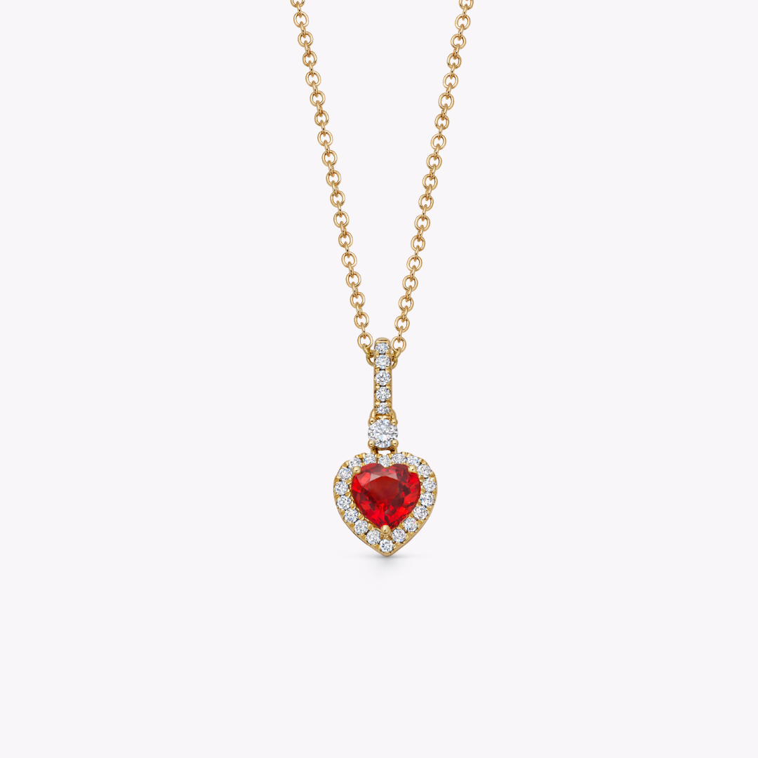 Special Editions Ruby and Diamond Heart Pendant