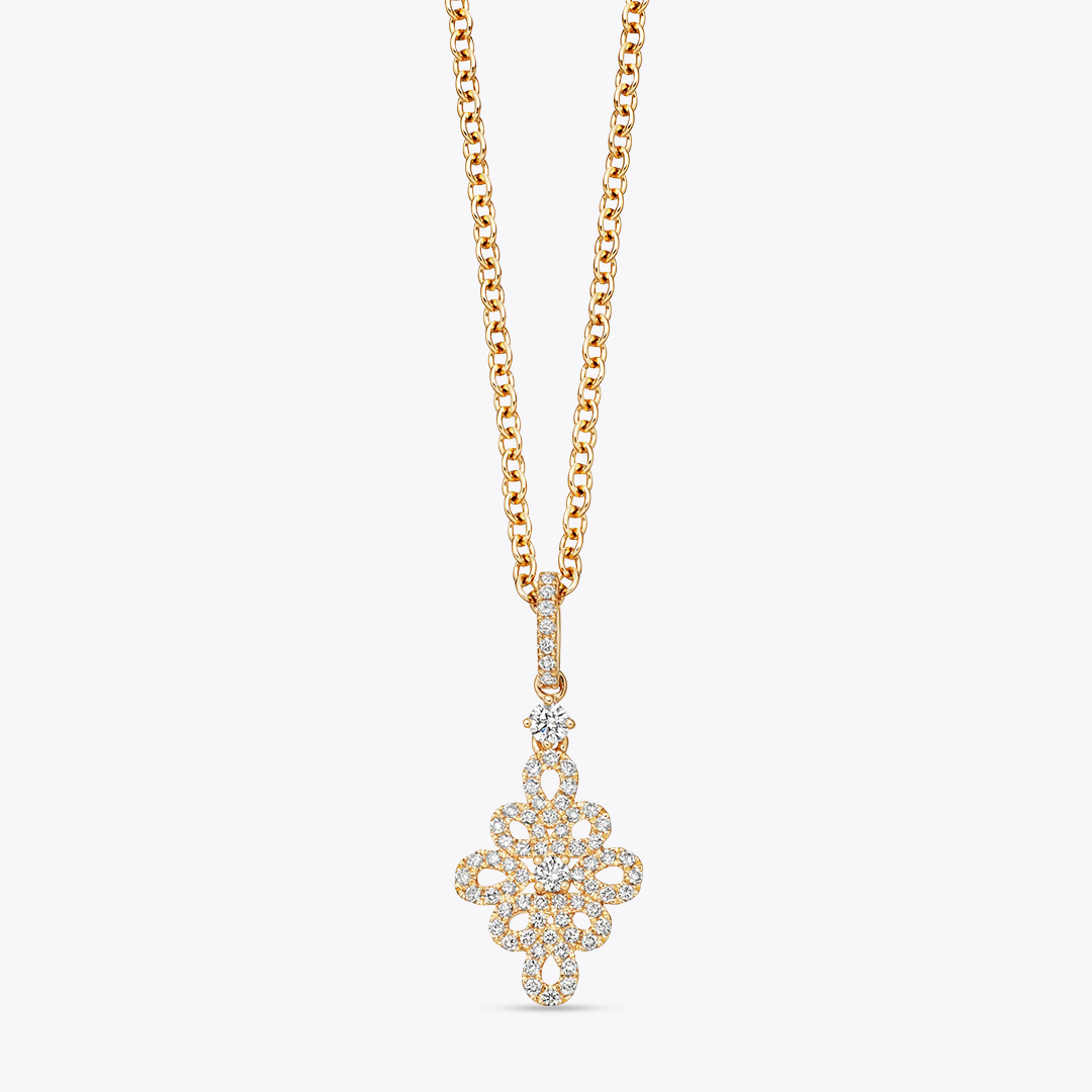 Lace Pave Diamond Pendant