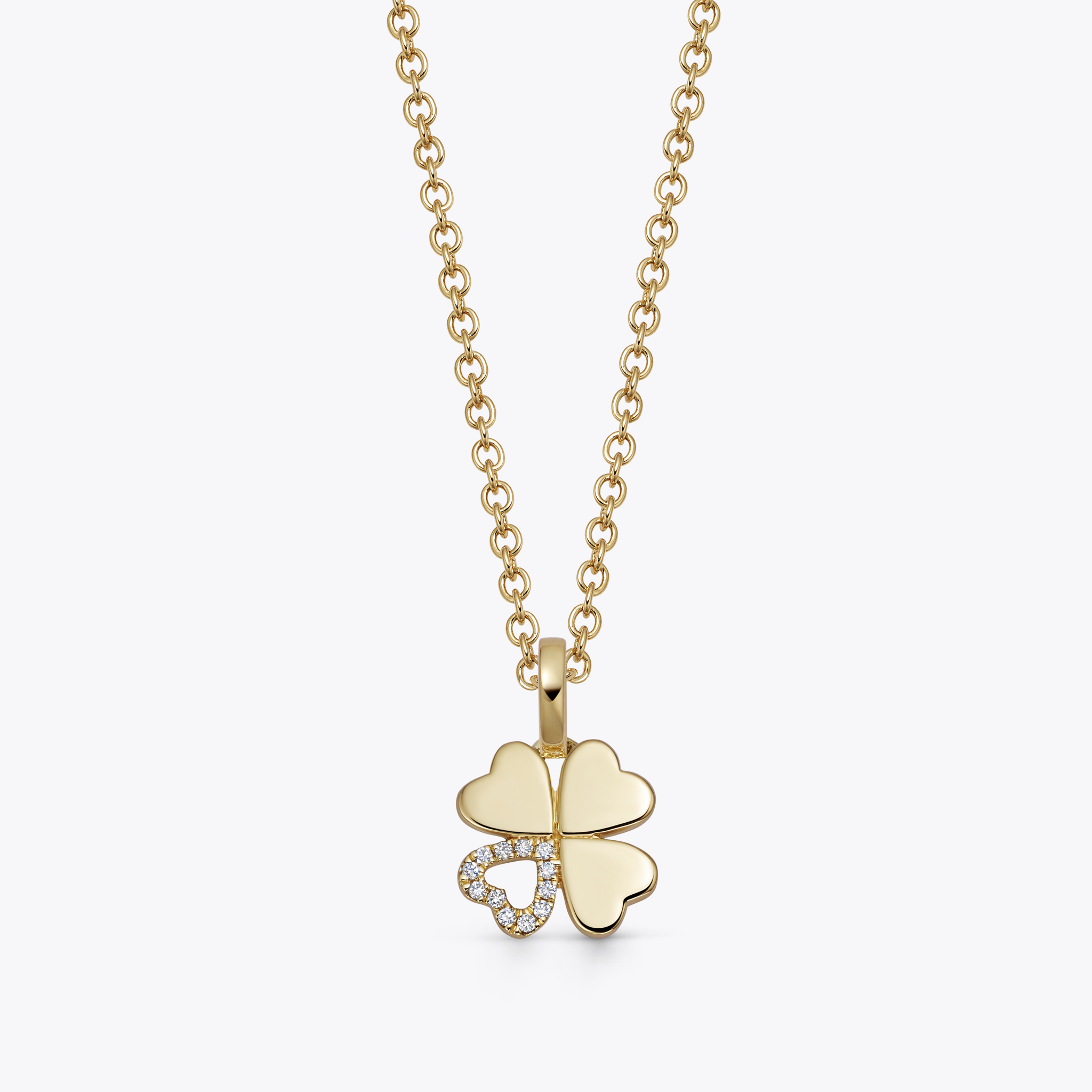 Detachable Four-Leaf Clover Pendant