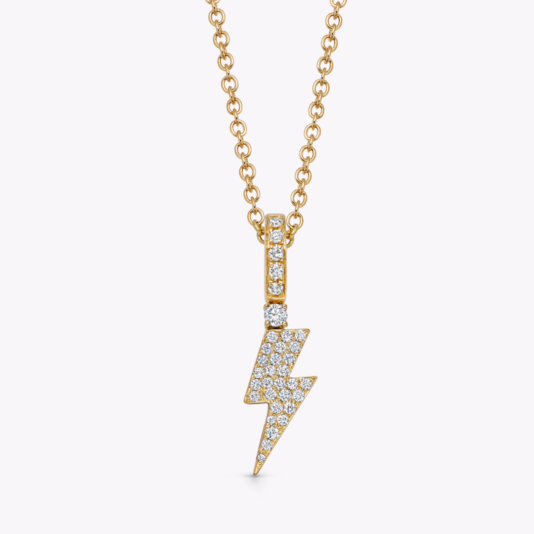 Detachable Diamond Lightning Bolt Pendant