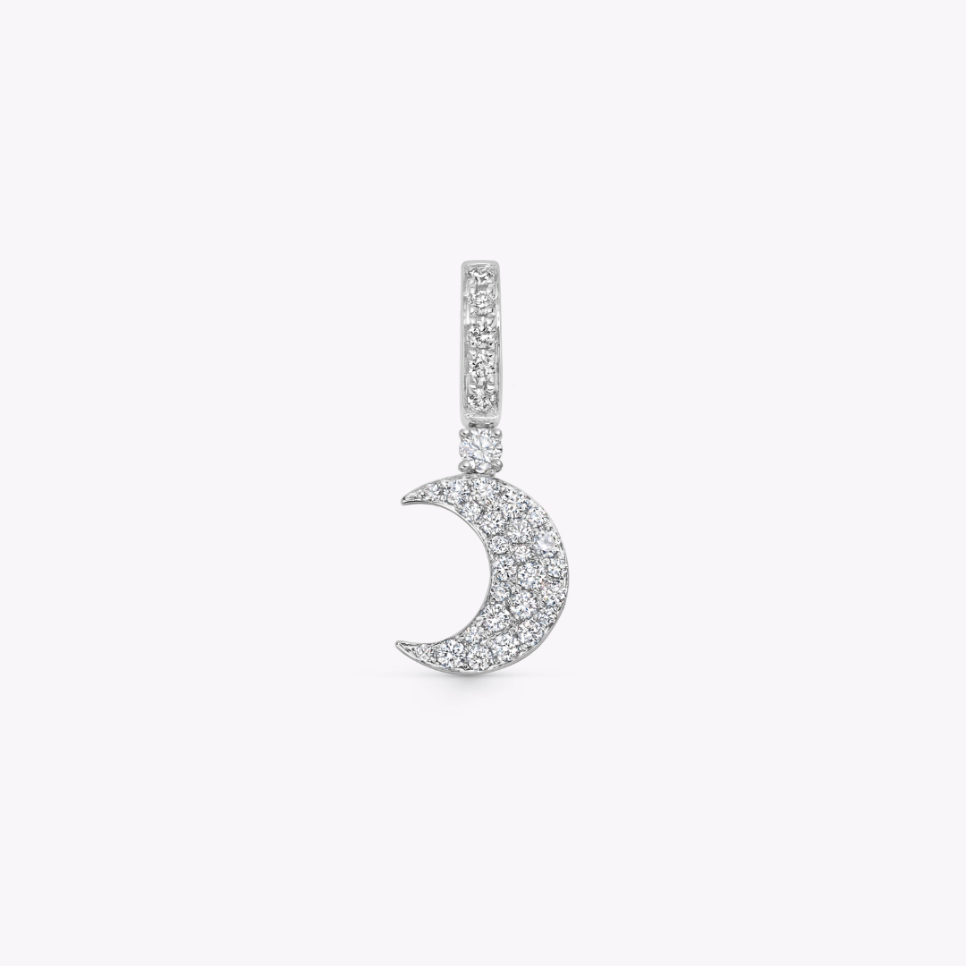 Detachable Diamond Moon Pendant
