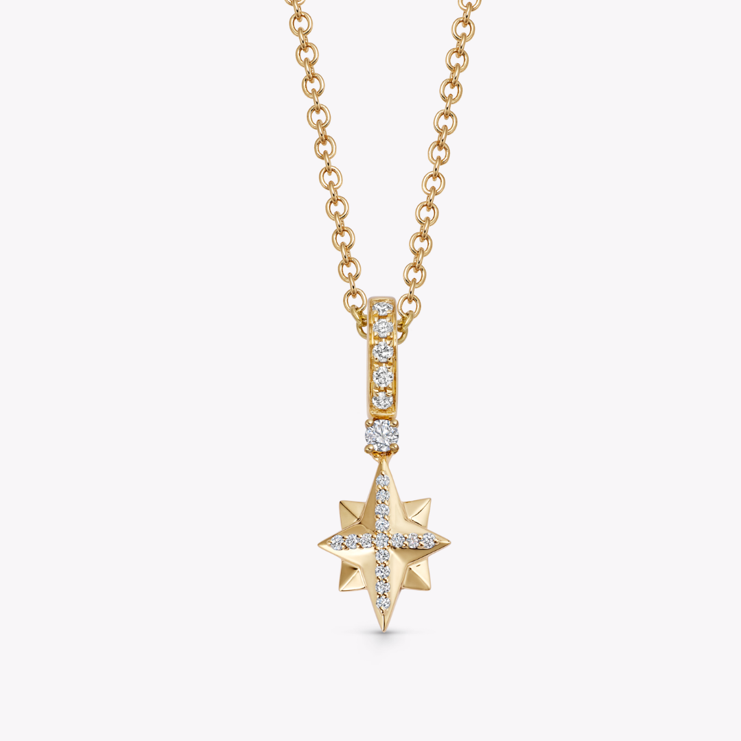 Detachable Diamond North Star Pendant