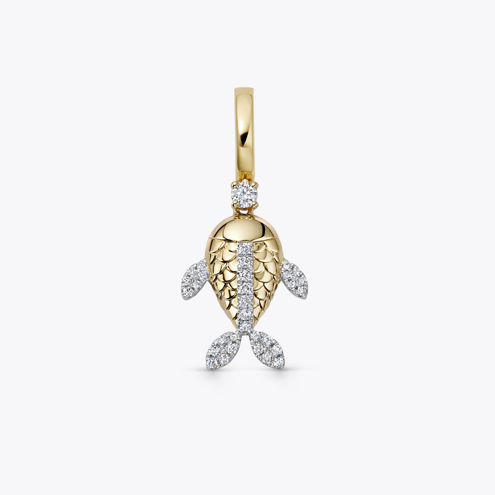 Detachable Diamond Fish Pendant