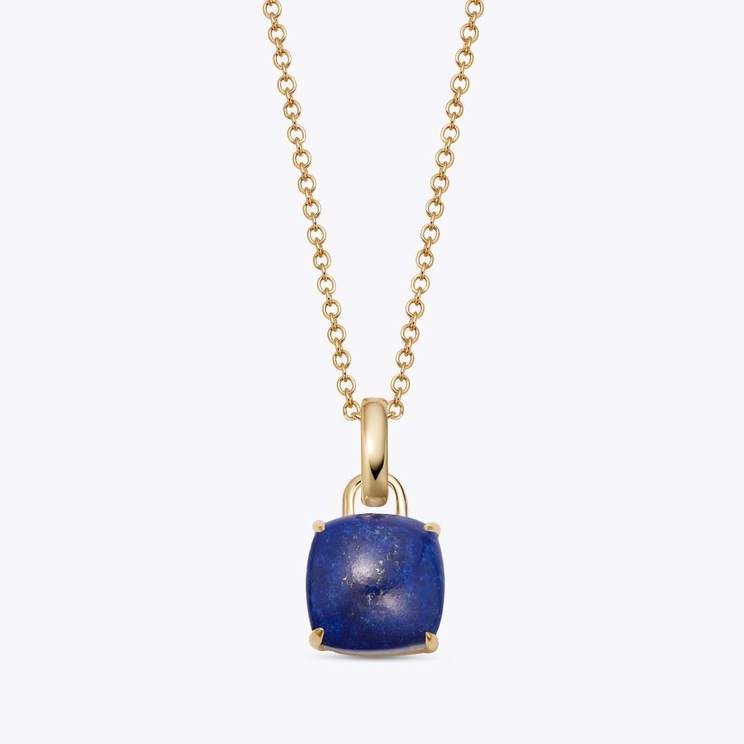 Kiki Cushion Lapis Lazuli Pendant Necklace