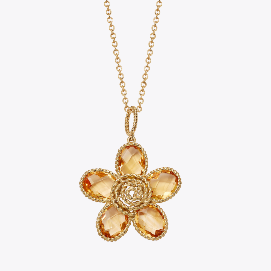 Florence Flower Pendant Necklace