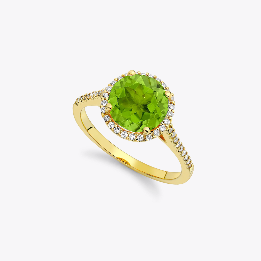 Grace Peridot and Diamond Ring