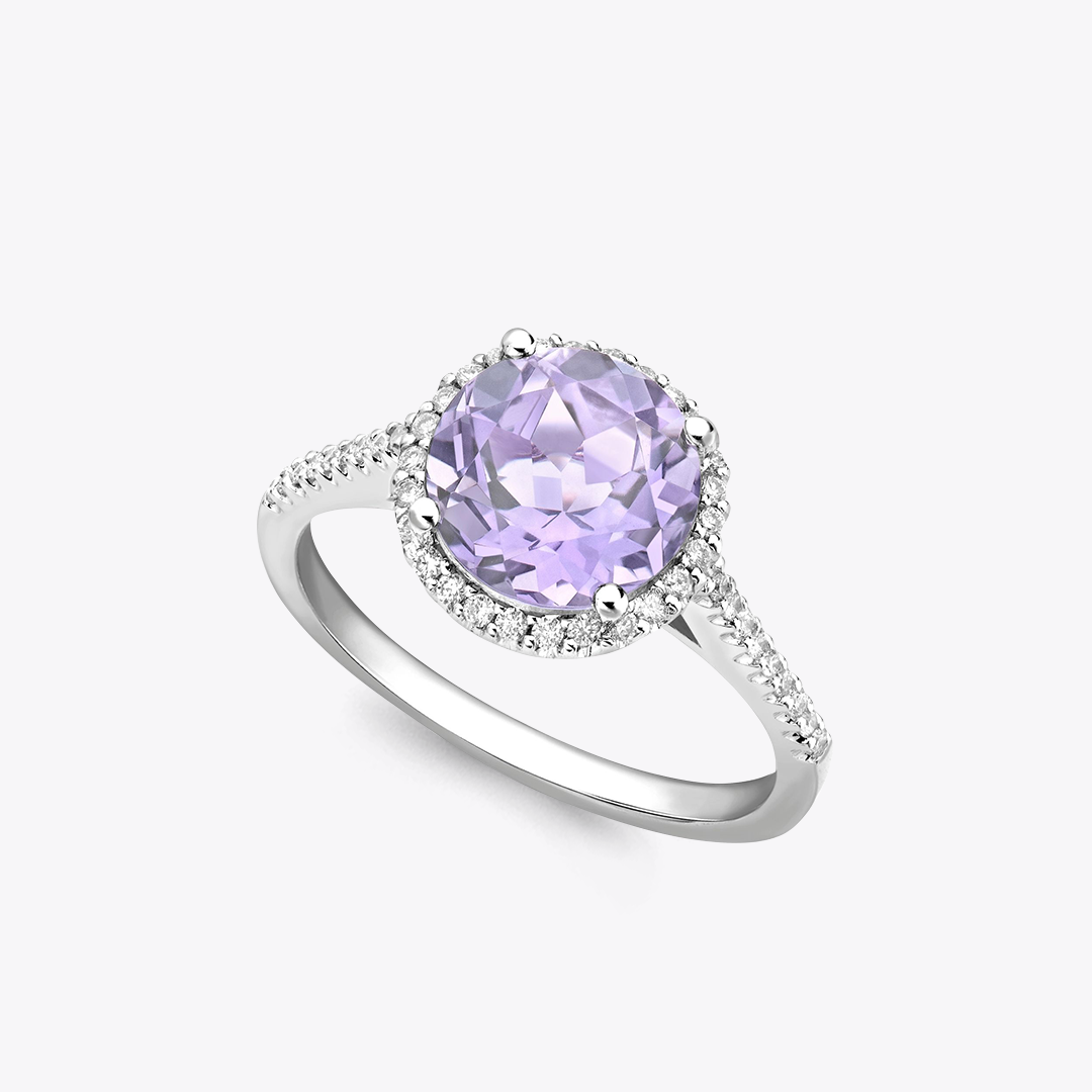 Grace Lavender Amethyst and Diamond Ring