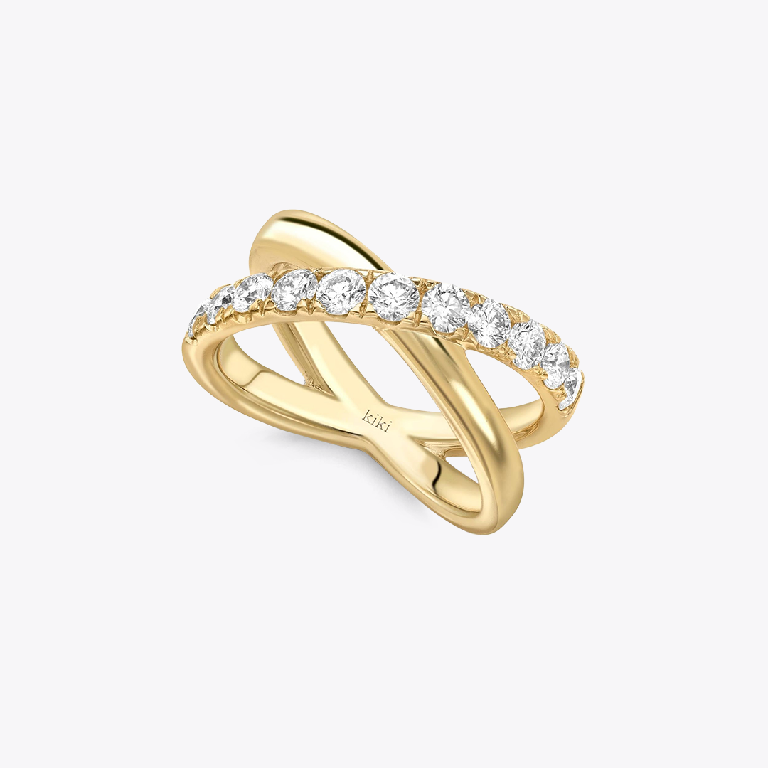 Kiki Diamonds Lola Single Cross-Over Diamond Ring