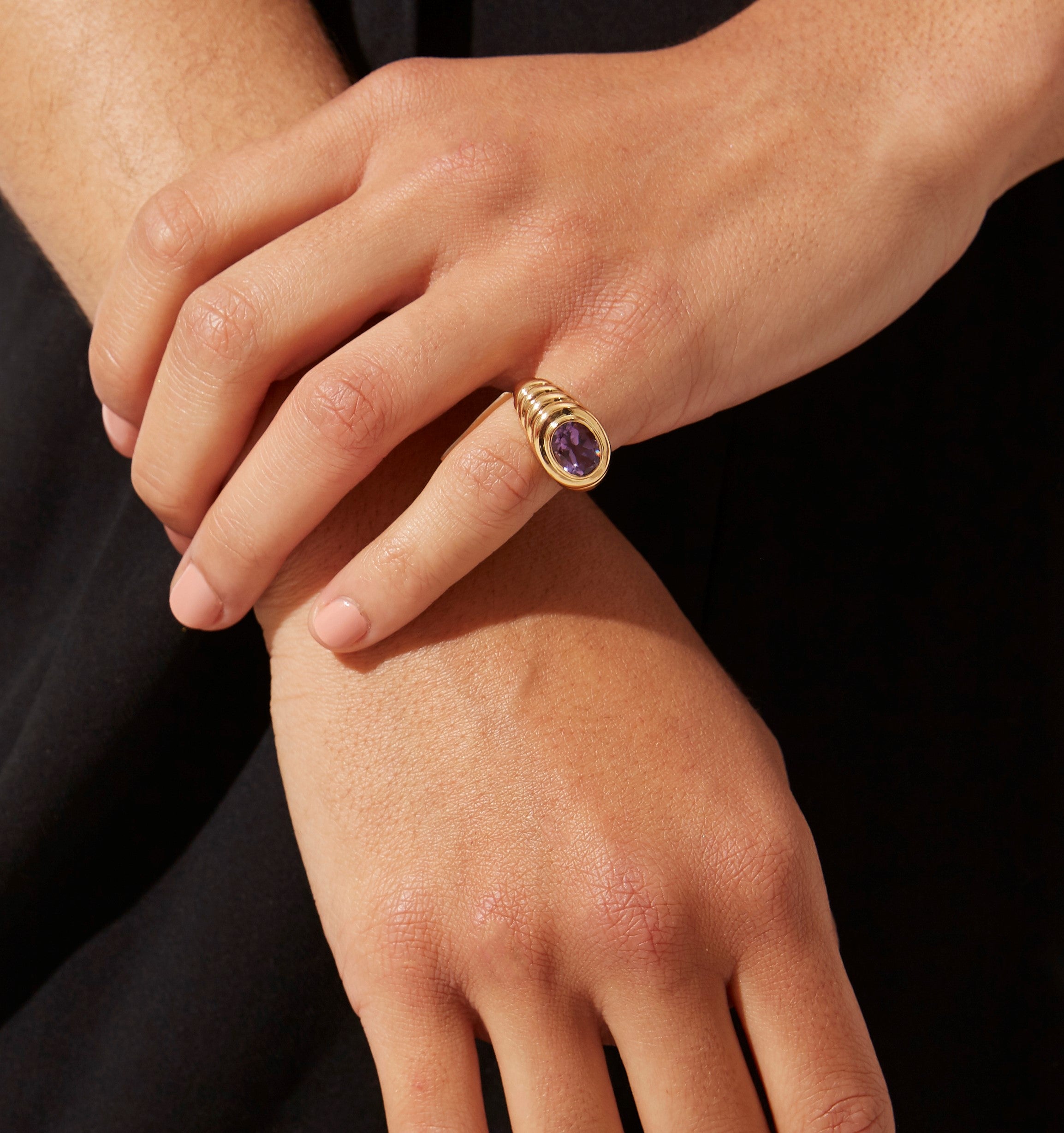 Kiki Classics Amethyst Ripple Ring