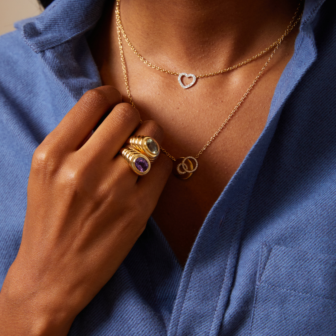 Kiki Classics Amethyst Ripple Ring