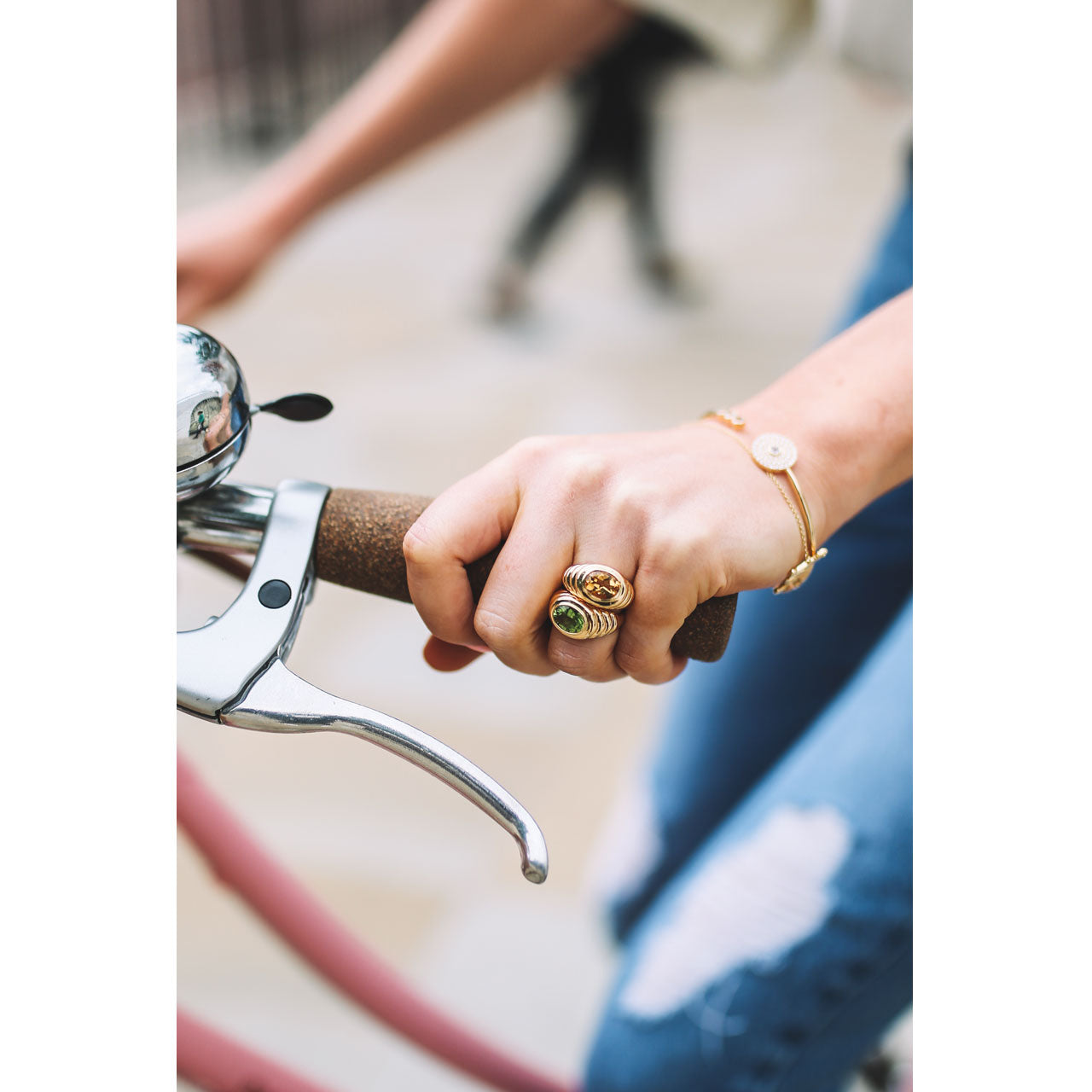 Kiki Classic Citrine Ripple Ring in Yellow Gold